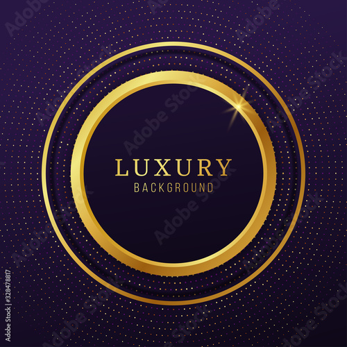 Modern luxury gold circle background, abstract design elements