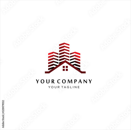 Real Estate Logo Design. Creative abstract real estate icon logo template, Creative Building Concept Logo Design Template,  logo design inspiration