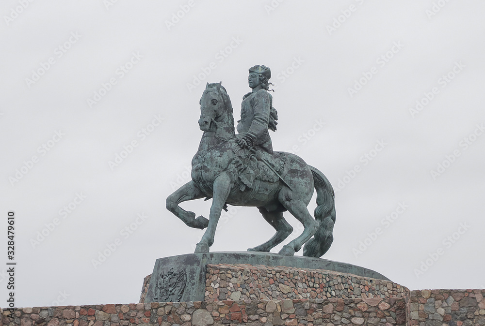 Monument to Empress Elizabeth Petrovna in the city of Baltiysk.