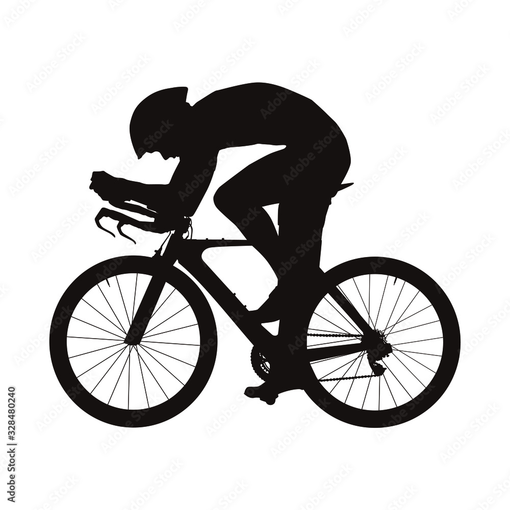 Obraz premium Cyclist Silhouette