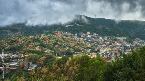 View of Jiufen town from Mt. Keelung