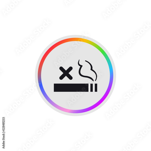 Smoking Prohibited -  Modern App Button