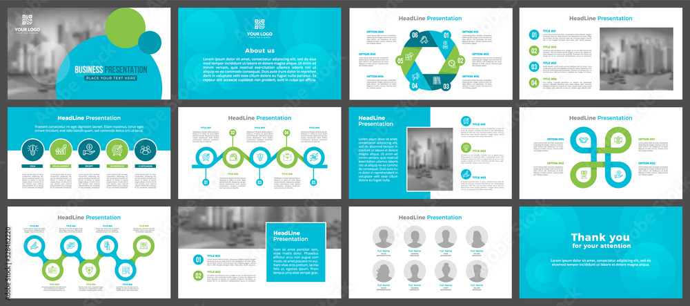Presentation templates, corporate. Elements of infographics for presentation templates. Annual report, book cover, brochure, layout, leaflet layout template design.	 - obrazy, fototapety, plakaty 