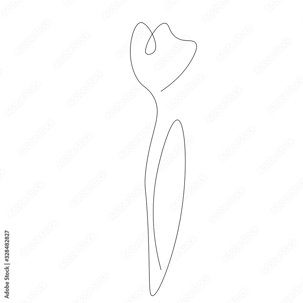 Flower line drawing vector illustration Flower line drawing vector illustration