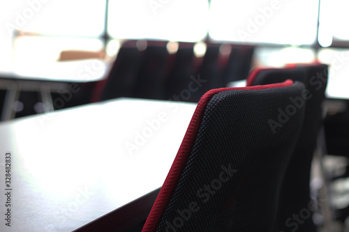 Close up of office furniture in meeting room  Interior of Conference   Meeting Room  corporate Design