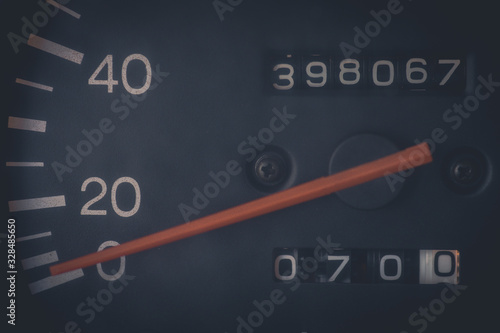 Car odometer detail