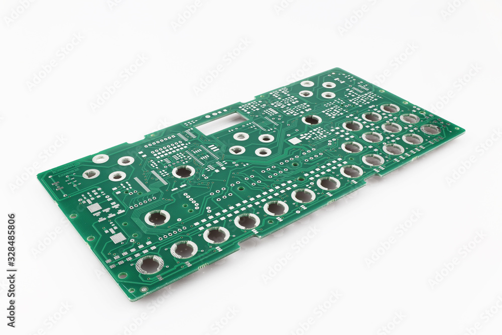 Multiplied printed circuit boards PCB isolated on the white background. PCB assembly. Multiplied printed circuit boards PCB isolated on the white background. PCB assembly.