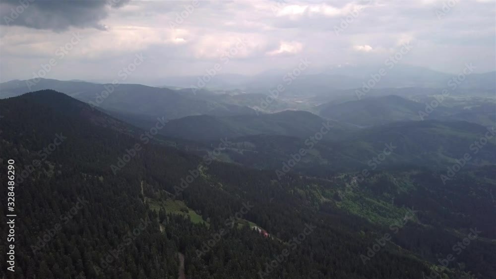 Aerial view of green trees in the Slovak Tatras Aerial view of green trees in the Slovak Tatras