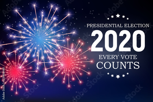 2020 United States of America Presidential Election Background. Vector Illustration