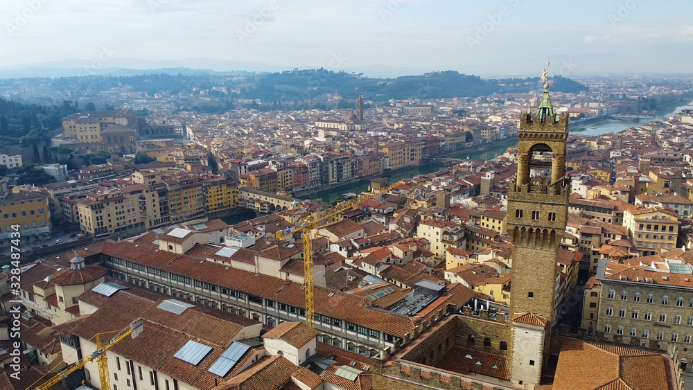 aerial view of the city of firenze in italy