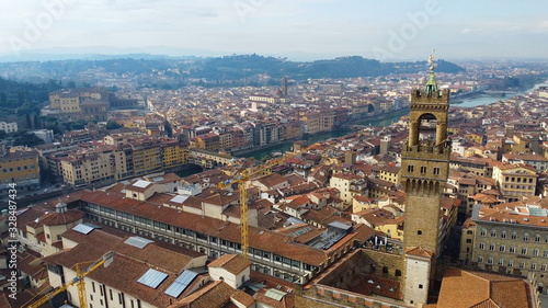 aerial view of the city of firenze in italy