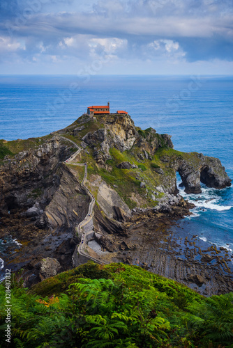 Incredible view of the island of Gastelugache. Basque country. Northern spain © alexanderkonsta