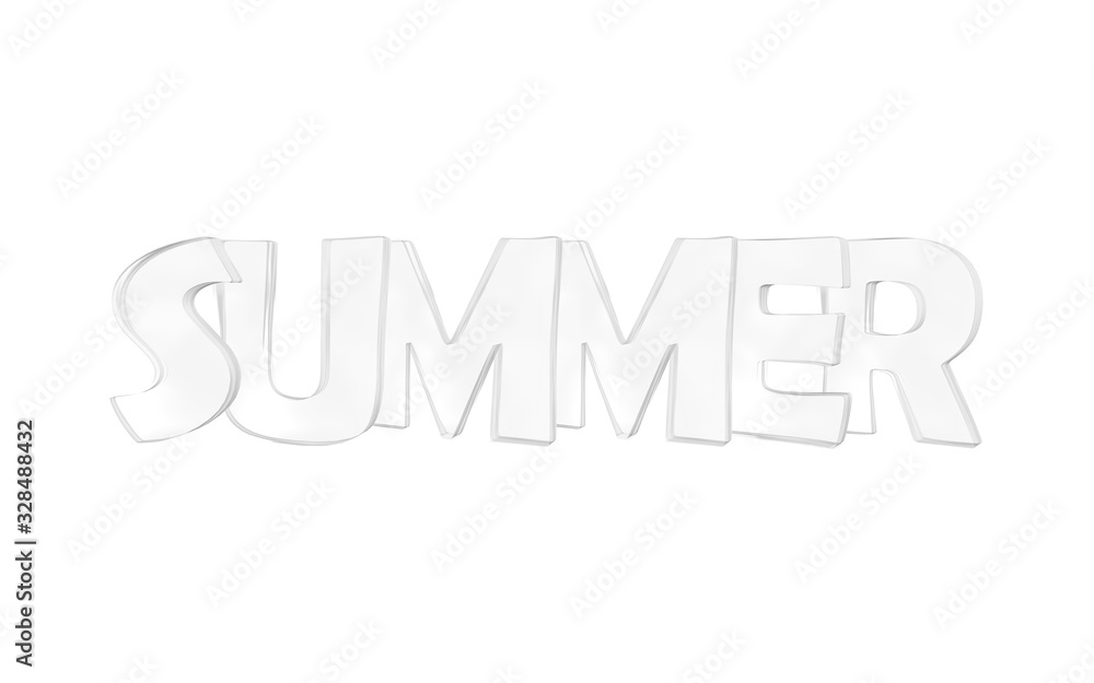 3D render of the text Summer 3D render of the text Summer
