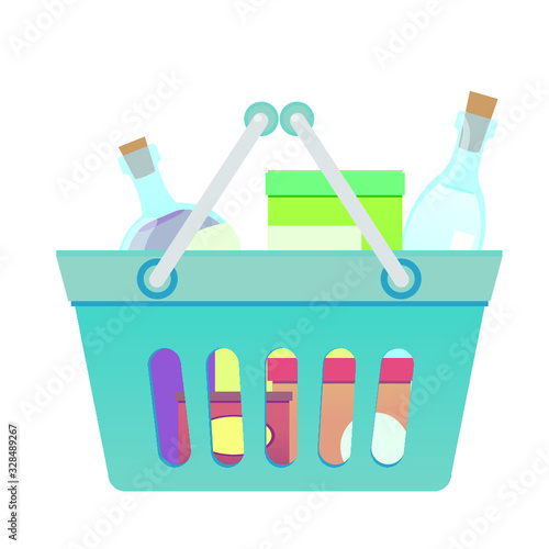 Shopping basket vector illustration