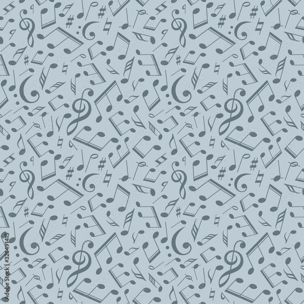 Vector musical pattern with notes Vector musical pattern with notes