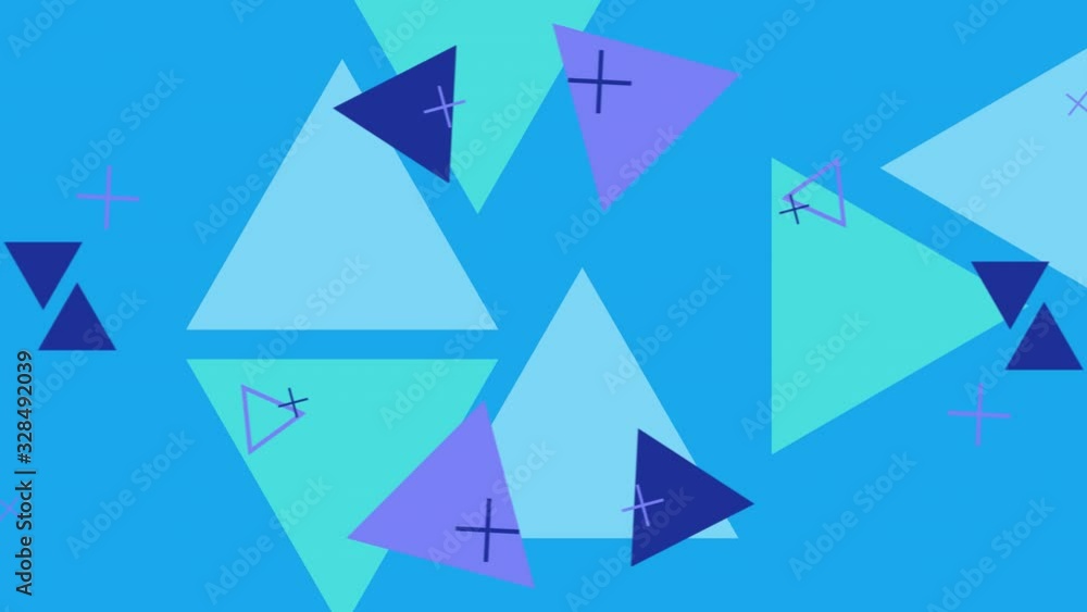 Simple looped background with geometric shapes. Simple looped background with geometric shapes.