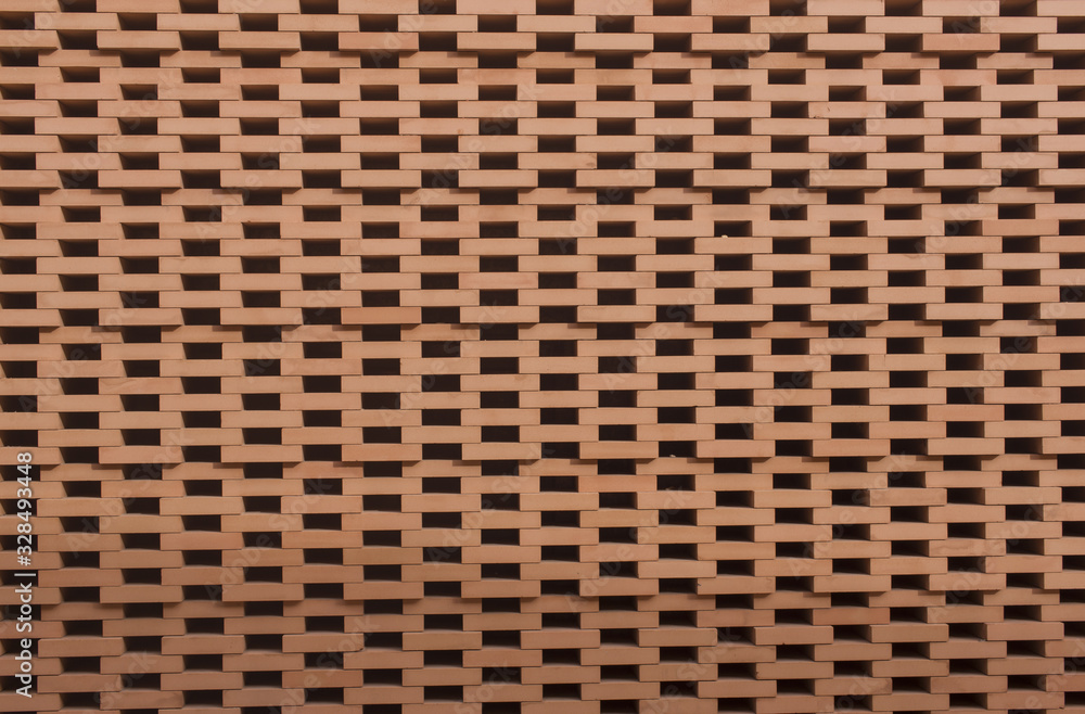 Red brick wall with empty spaces Red brick wall with empty spaces