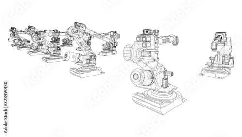 A industral robots manipulators