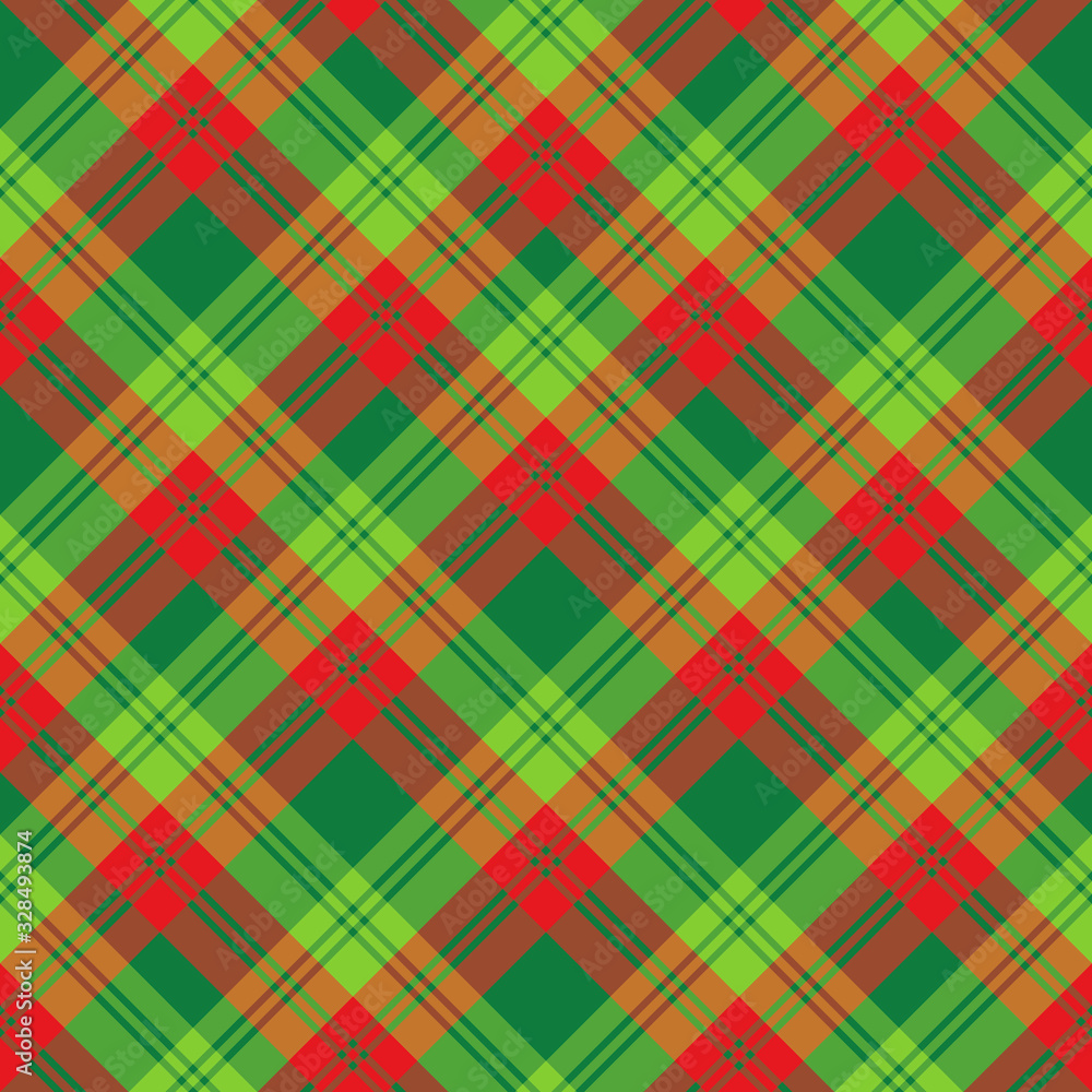 Seamless pattern in awesome red and green colors for plaid, fabric, textile, clothes, tablecloth and other things. Vector image. 2 Seamless pattern in awesome red and green colors for plaid, fabric, textile, clothes, tablecloth and other things. Vector image. 2