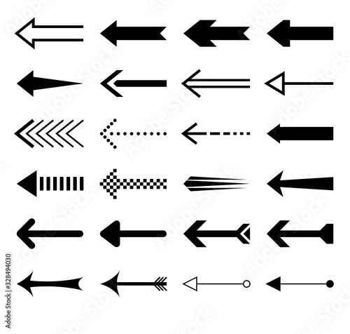 Set of vector arrows