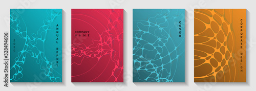 Chic disco party posters. flexible waves flux backgrounds. Colorful banner vector templates. Night party posters collection fluid curves graphic design.