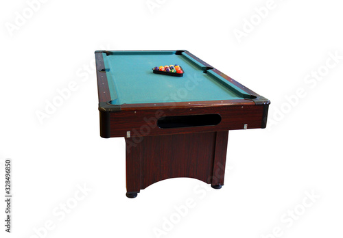 Billiard table isolated on white