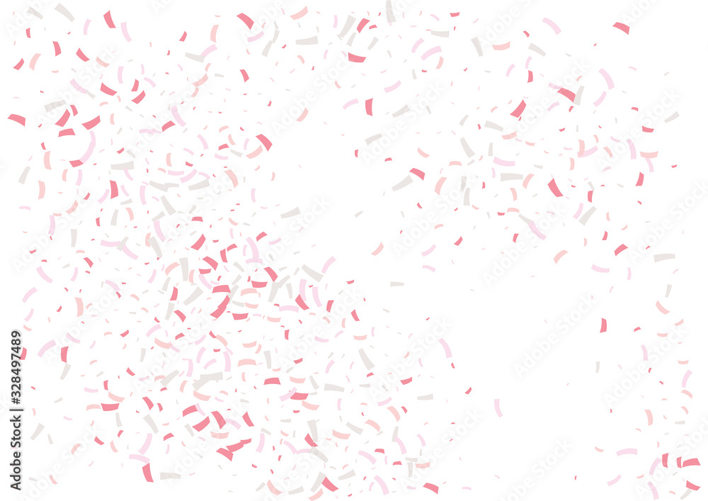 Festive color ribbon confetti background. Abstract frame confetti texture for holiday, postcard, poster, website, carnivals, birthday and children's parties. Cover confetti mock-up. Wedding card