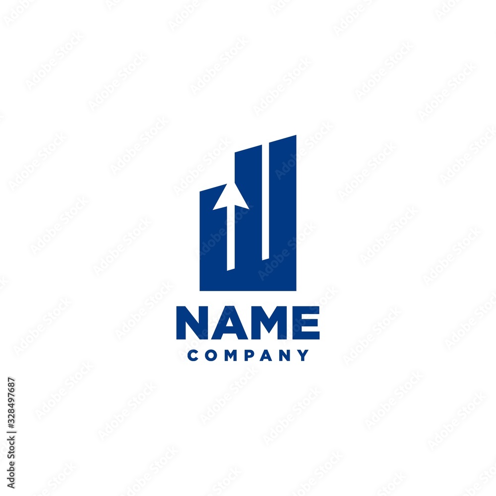 LU monogram logo with a negative space style arrow up design template LU monogram logo with a negative space style arrow up design template