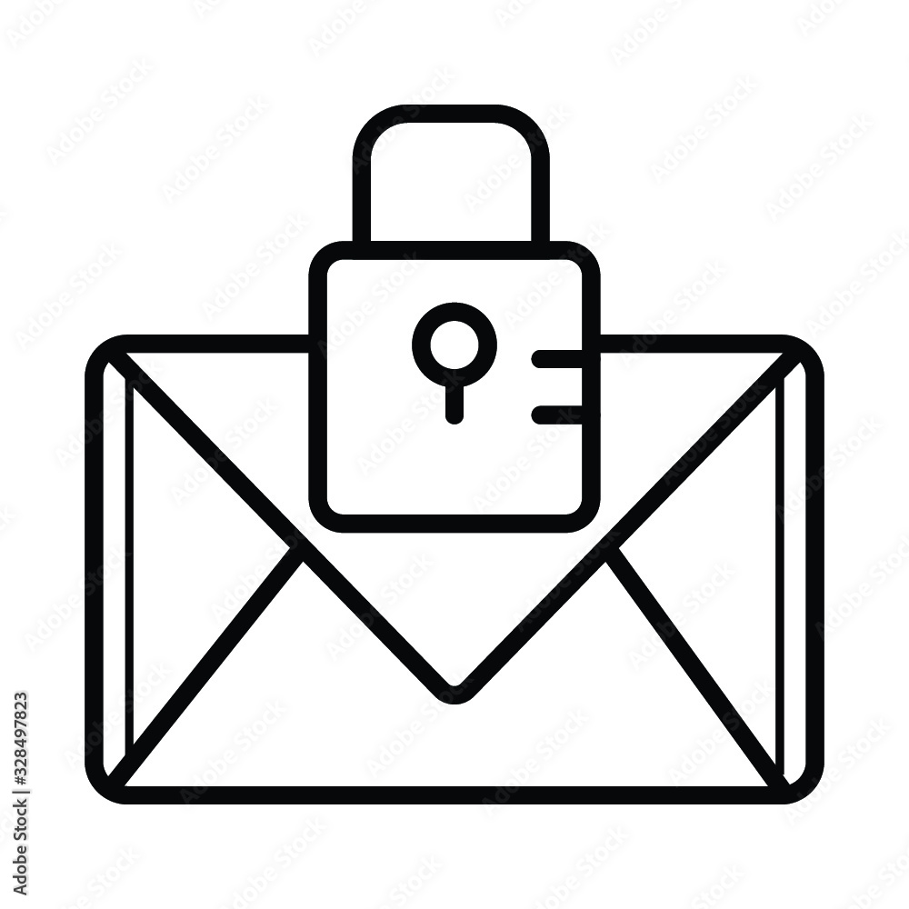 Secure mail icon vector illustration Secure mail icon vector illustration