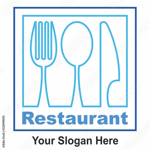 Food and drink simple flat logo design vector illustration 