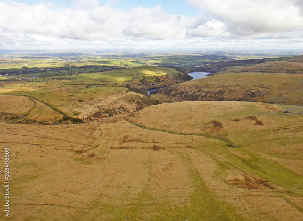 Aerial view of Dartmoor, Devon	