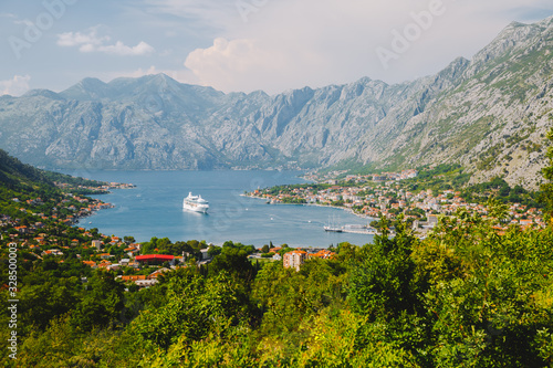 Picturesque view of of Kotor bay (Boka Kotorska). Location Montenegro.