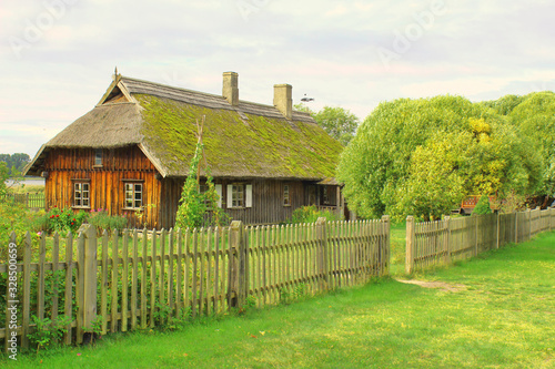 Old traditional wooden house in nature