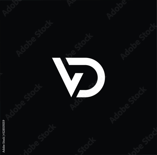 Initial based modern and minimal Logo. VD DV letter trendy fonts monogram icon symbol. Universal professional elegant luxury alphabet vector design photo