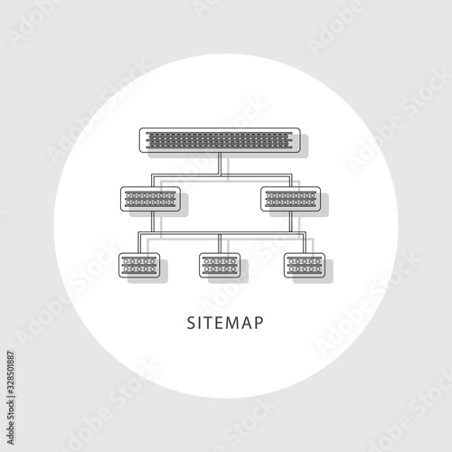 Sitemap vector line icon