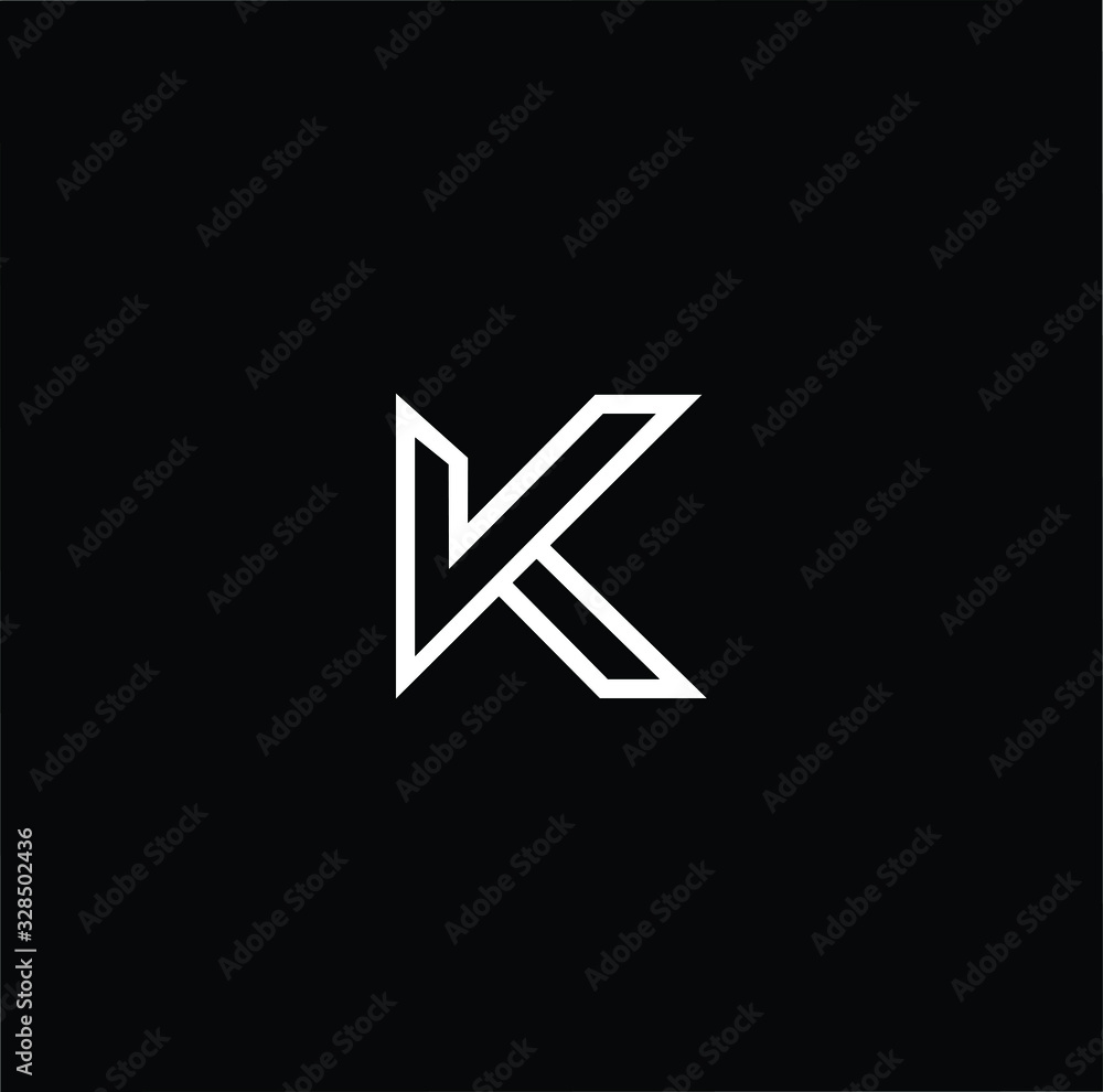 Initial based modern and minimal Logo. K KK KV VK letter trendy fonts monogram icon symbol. Universal professional elegant luxury alphabet vector design Initial based modern and minimal Logo. K KK KV VK letter trendy fonts monogram icon symbol. Universal professional elegant luxury alphabet vector design