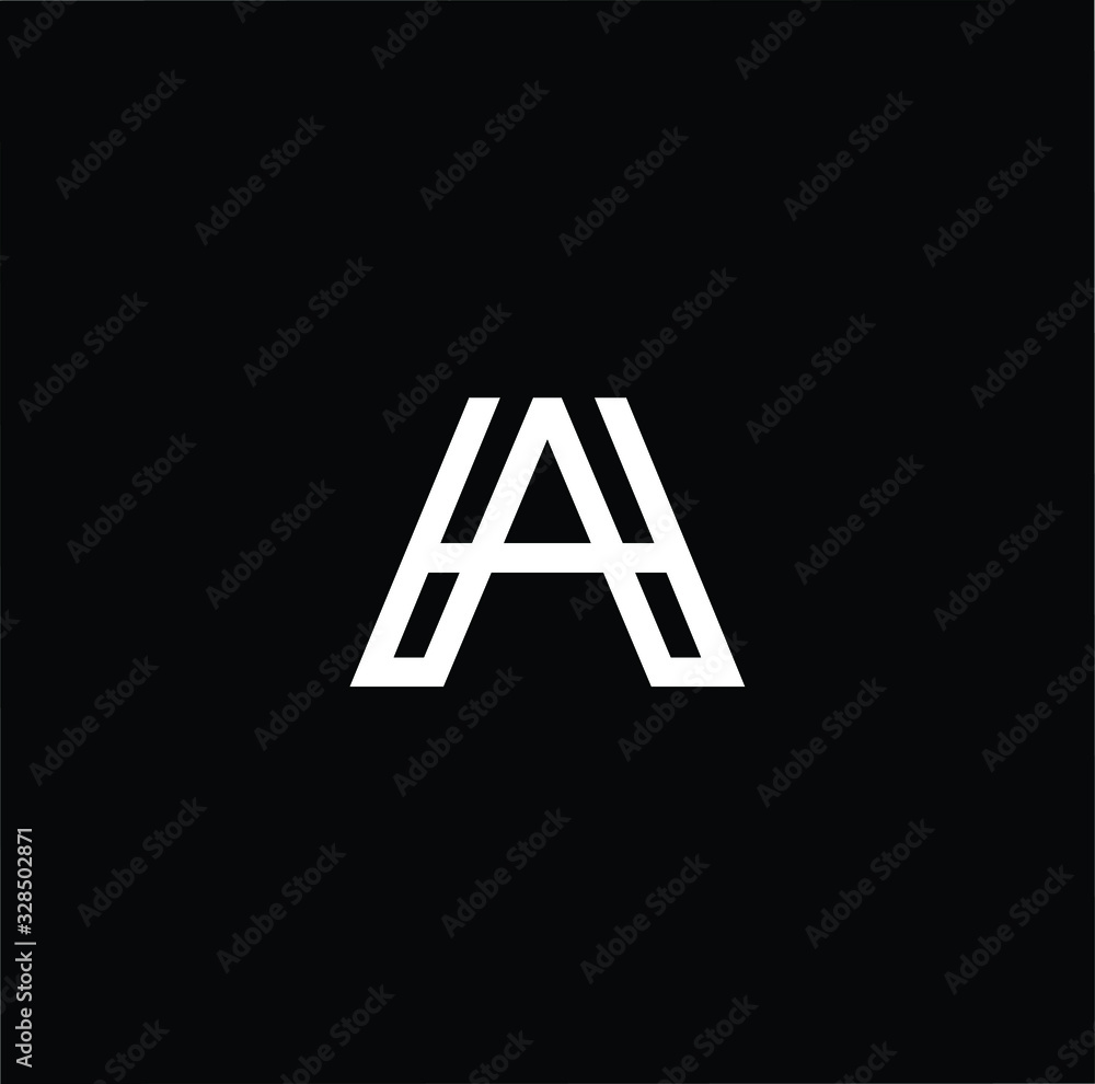 Initial based modern and minimal Logo. A AA AH HA letter trendy fonts monogram icon symbol. Universal professional elegant luxury alphabet vector design Initial based modern and minimal Logo. A AA AH HA letter trendy fonts monogram icon symbol. Universal professional elegant luxury alphabet vector design