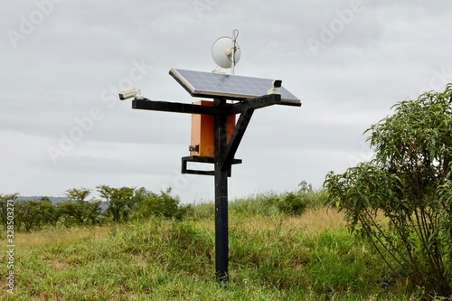 Solar powered closed-circuit television, video surveillance, business area security