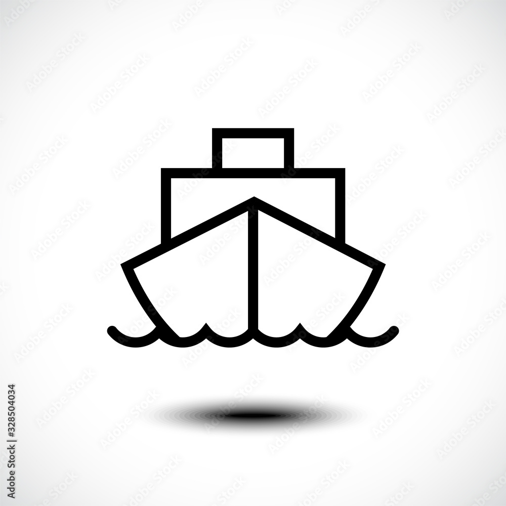 Ship line icon. Vector illustration Ship line icon. Vector illustration