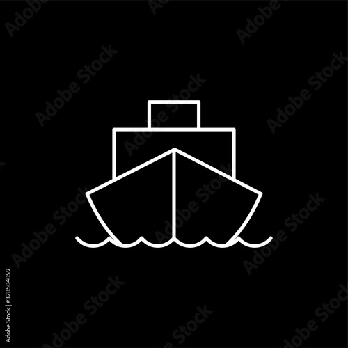 Ship line icon. Vector illu...