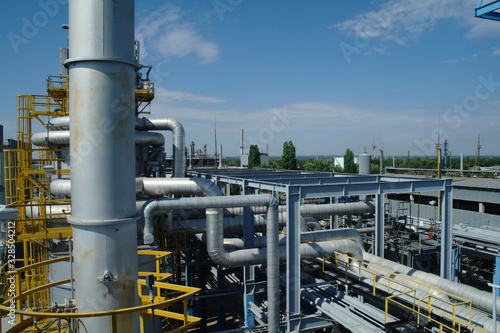 Chemical plant in the blue sky