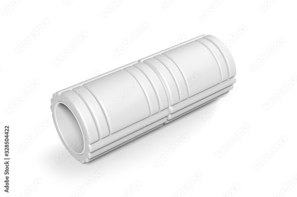 Blank Yoga Fitness Foam Roller For Branding, 3d render illustration. Blank Yoga Fitness Foam Roller For Branding, 3d render illustration.