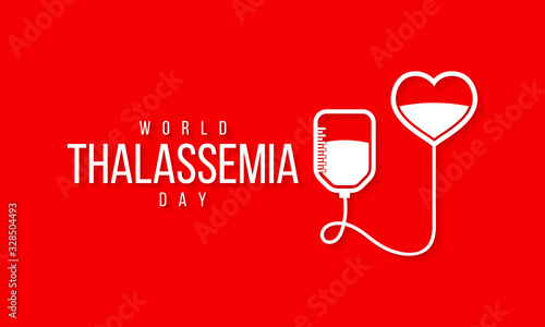 Vector illustration on the theme of world Thalassemia day observed on May 8th every year. Thalassemias are inherited blood disorders characterized by decreased hemoglobin production