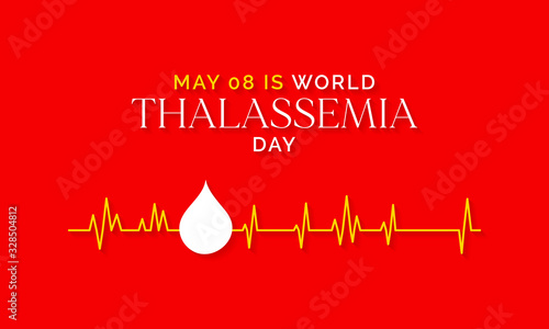 Vector illustration on the theme of world Thalassemia day observed on May 8th every year. Thalassemias are inherited blood disorders characterized by decreased hemoglobin production