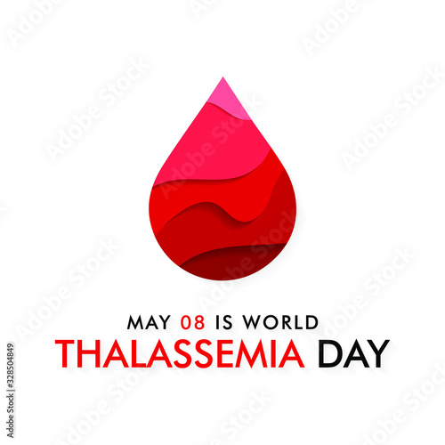 Vector illustration on the theme of world Thalassemia day observed on May 8th every year. Thalassemias are inherited blood disorders characterized by decreased hemoglobin production