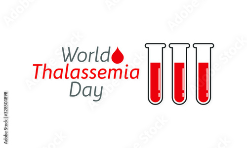 Vector illustration on the theme of world Thalassemia day observed on May 8th every year. Thalassemias are inherited blood disorders characterized by decreased hemoglobin production