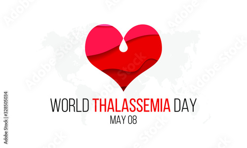 Vector illustration on the theme of world Thalassemia day observed on May 8th every year. Thalassemias are inherited blood disorders characterized by decreased hemoglobin production