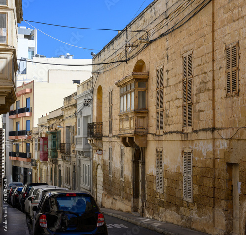 A side street in the town of Sliema in Malta.