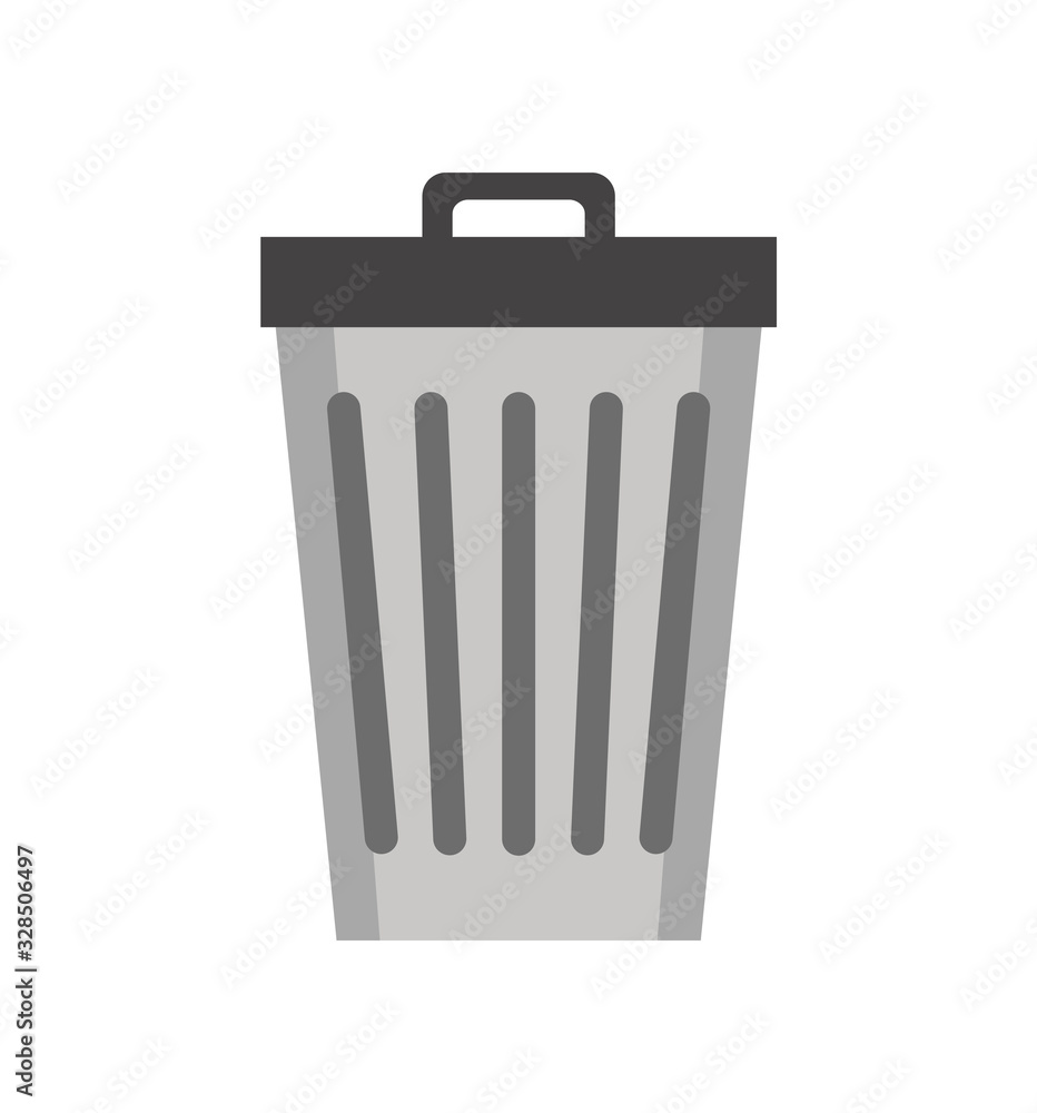 trash can icon isolated on white background. vector illustration. trash can icon isolated on white background. vector illustration.