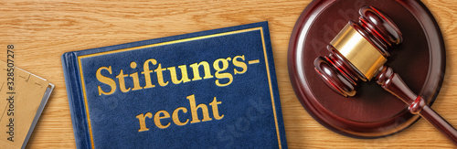 Richterhammer mit Gesetzbuch - Stiftungsrecht photo